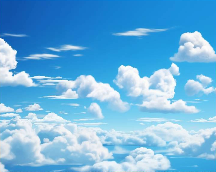 Fond photo représentant  un ciel bleu avec des nuages blancs.