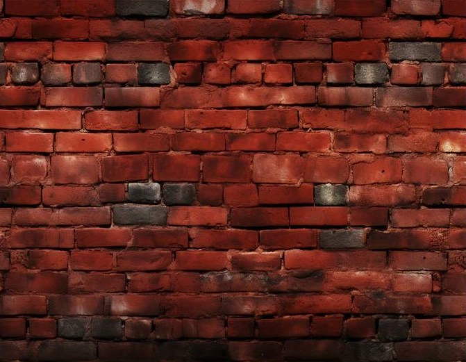 Fond photo représentant  un mur de briques rouilles rouges.